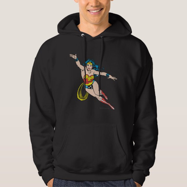 Wonder Woman Flying Forward Hoodie (Front)