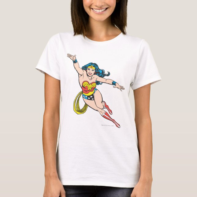 Wonder Woman Flying Forward T-Shirt (Front)