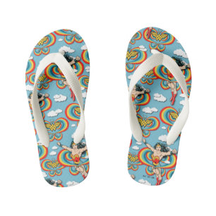 Wonder Woman Flying High Pattern Kid's Jandals