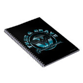 Wonder Woman Free & Brave Grunge Graphic Spiral Notebook (Right Side)