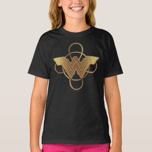 Wonder Woman Gold Symbol Over Lasso T-Shirt