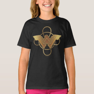 Wonder Woman Gold Symbol Over Lasso T-Shirt