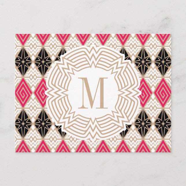 Wonder Woman Greek Pattern Postcard (Front)