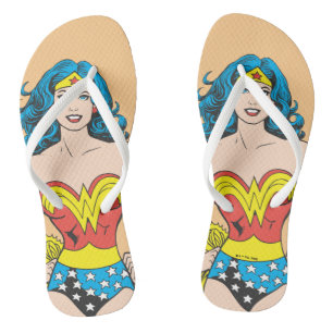 Wonder Woman Hands on Hips Jandals
