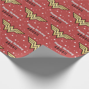 Wonder Woman   Happy Birthday  Wrapping Paper