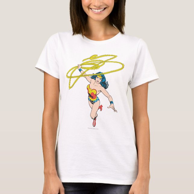 Wonder Woman Holds Lasso 2 T-Shirt (Front)