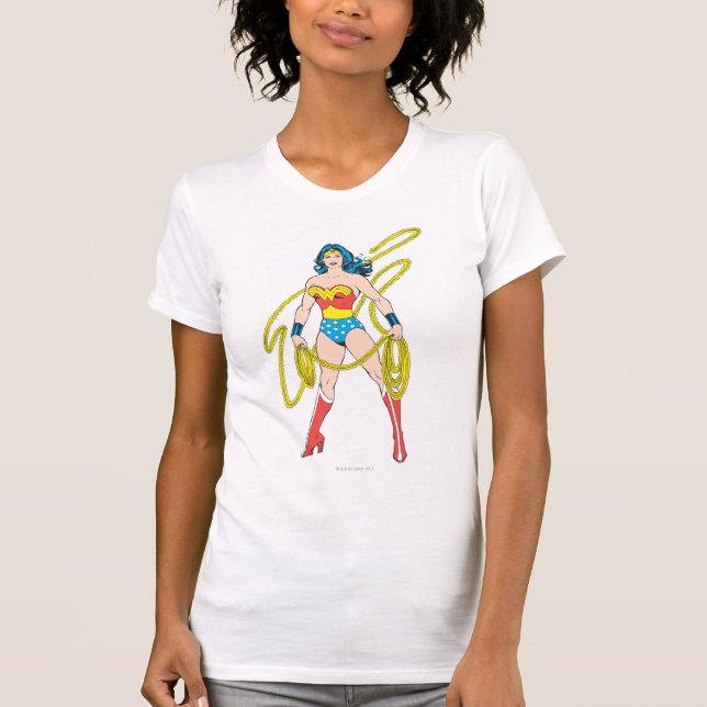 Wonder Woman Holds Lasso 5 T-Shirt (Front)