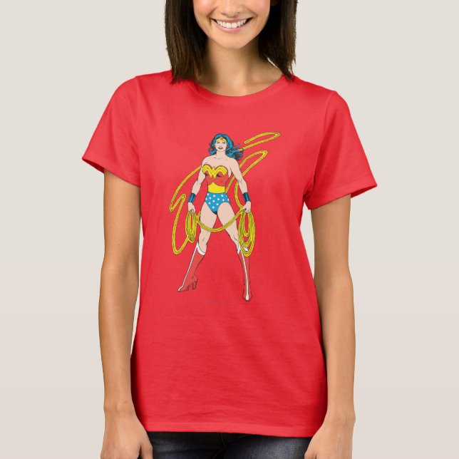 Wonder Woman Holds Lasso 5 T-Shirt (Front)
