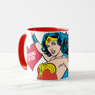Wonder Woman   I'm Falling For You Valentine Mug