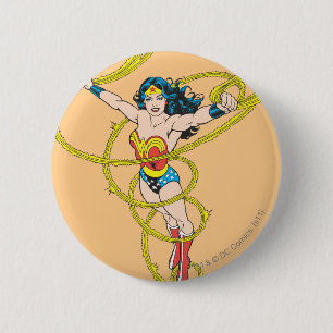 Wonder Woman in Lasso 6 Cm Round Badge
