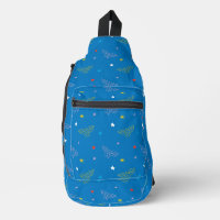 Wonder Woman Logo and Stars Blue Pattern