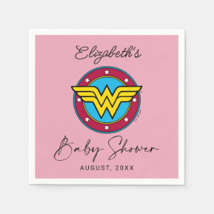 Wonder Woman Logo New Baby Coming Soon Napkin