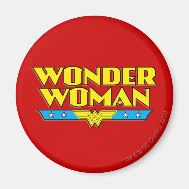 Wonder Woman Name and Logo Magnet (Front)