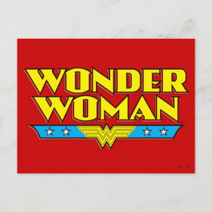 Wonder Woman Name and Logo Postcard