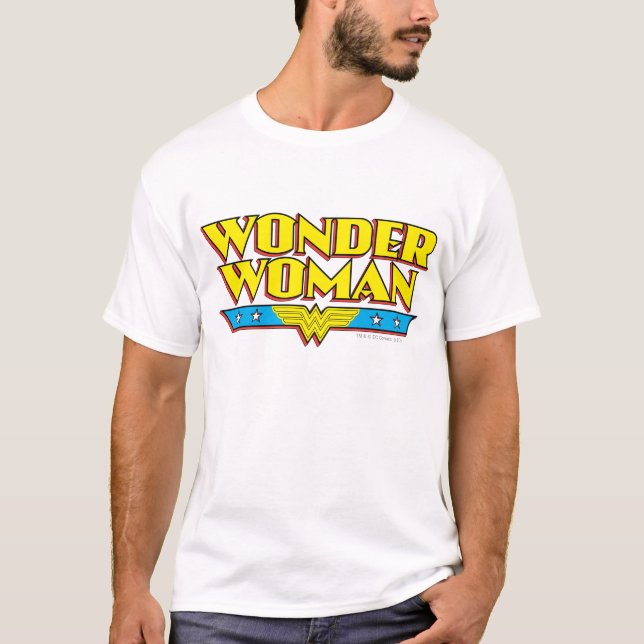 Wonder Woman Name and Logo T-Shirt (Front)