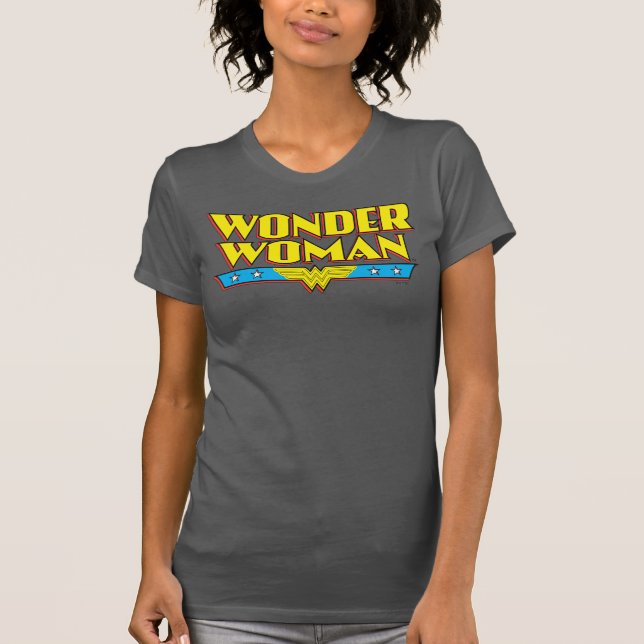 Wonder Woman Name and Logo T-Shirt (Front)