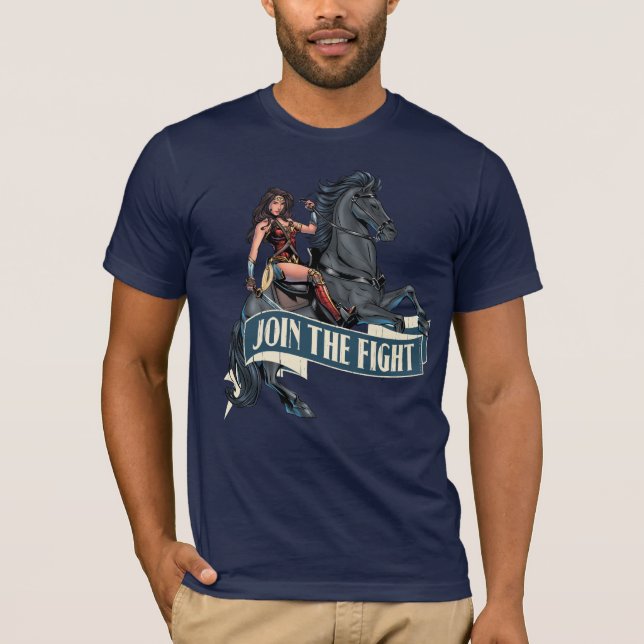 Wonder Woman on Horse Comic Art T-Shirt (Front)