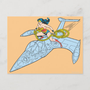 Wonder Woman on Spaceship Postcard