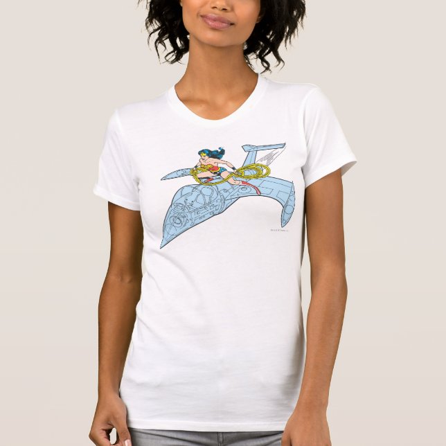 Wonder Woman on Spaceship T-Shirt (Front)
