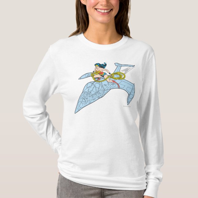 Wonder Woman on Spaceship T-Shirt (Front)