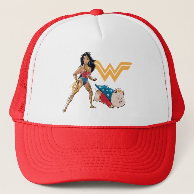 Wonder Woman & PB Trucker Hat (Front)