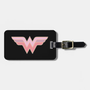 Wonder Woman Pink and Orange Mesh Logo Luggage Tag