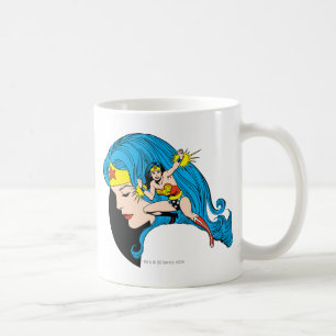 Wonder Woman Profile Background Coffee Mug