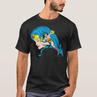 Wonder Woman Profile Background T-Shirt