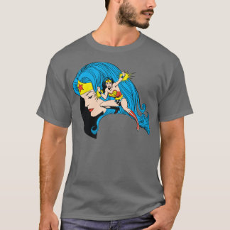 Wonder Woman Profile Background T-Shirt