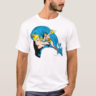Wonder Woman Profile Background T-Shirt