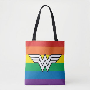 Wonder Woman Rainbow Logo Tote Bag