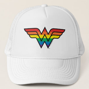 Wonder Woman Rainbow Logo Trucker Hat
