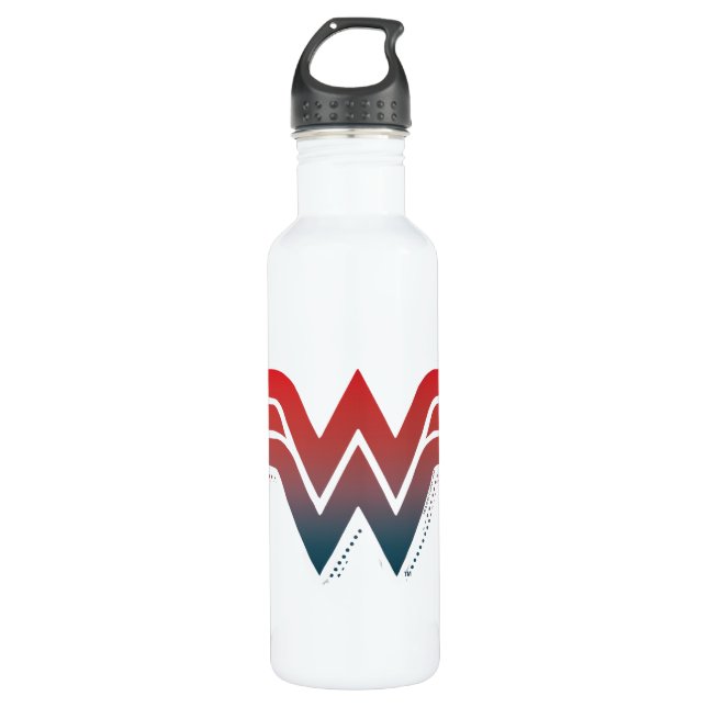 Wonder Woman Red Blue Gradient Logo 710 Ml Water Bottle (Front)