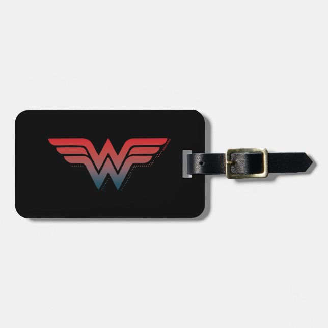 Wonder Woman Red Blue Gradient Logo Luggage Tag (Front Horizontal)