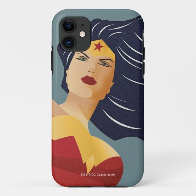 Wonder Woman Retro City Sunburst Case-Mate iPhone Case (Back)