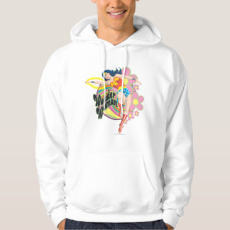 Wonder Woman Retro Flowers Hoodie