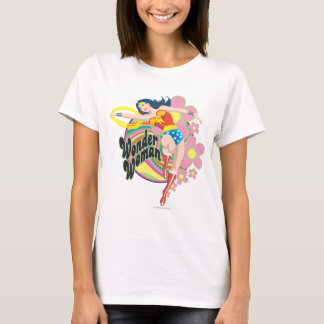 Wonder Woman Retro Flowers T-Shirt