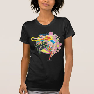Wonder Woman Retro Flowers T-Shirt