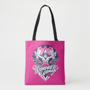 Wonder Woman Retro Glam Rock Graphic Tote Bag