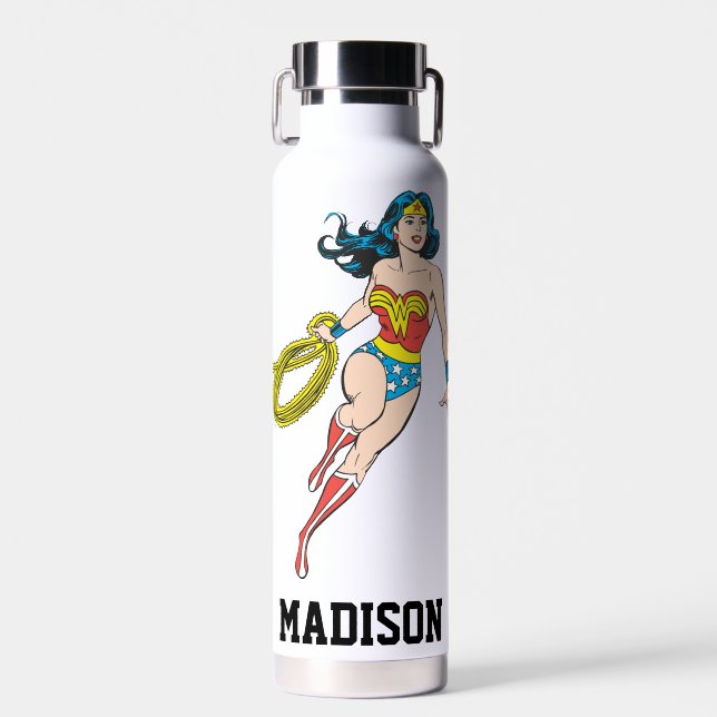 Wonder Woman Run | Add Your Name Water Bottle (Front)