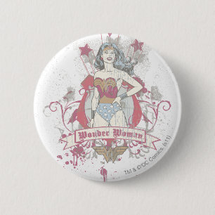 Wonder Woman Shooting Stars 6 Cm Round Badge