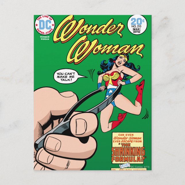 Wonder Woman Shrinking Formula Postcard (Front)
