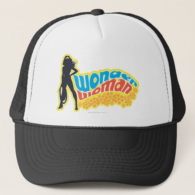 Wonder Woman Silhouette Trucker Hat (Front)