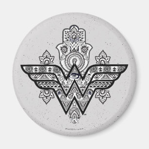 Wonder Woman Spiritual Paisley Hamsa Logo Magnet