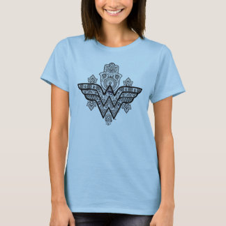 Wonder Woman Spiritual Paisley Hamsa Logo T-Shirt