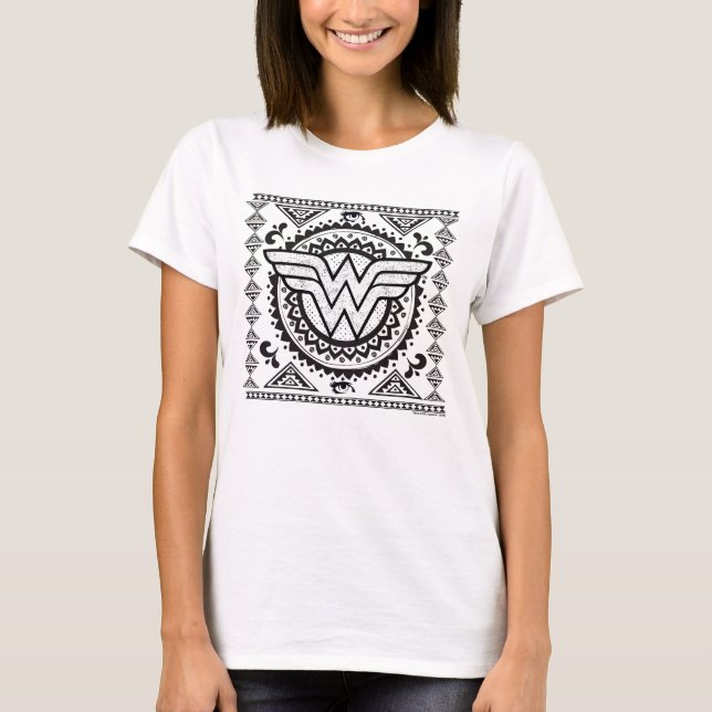 Wonder Woman Spiritual Tribal Design T-Shirt (Front)