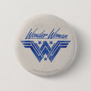 Wonder Woman Stacked Stars Symbol 6 Cm Round Badge