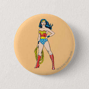 Wonder Woman Standing 6 Cm Round Badge