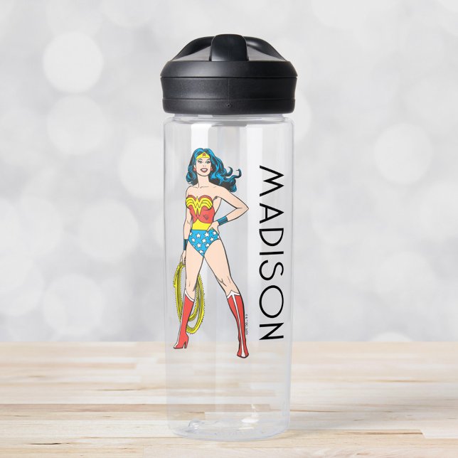 Wonder Woman Standing | Add Your Name Water Bottle (Creator Uploaded)