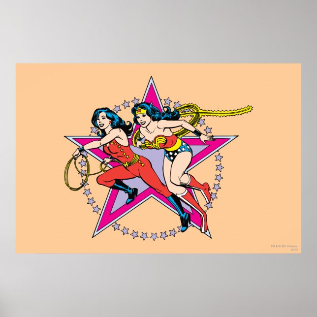 Wonder Woman Star Background Poster (Front)